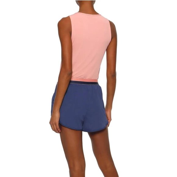 Iris & Ink Small Navy Layered Scuba Shorts Excellent Used Condition - Picture 2 of 9